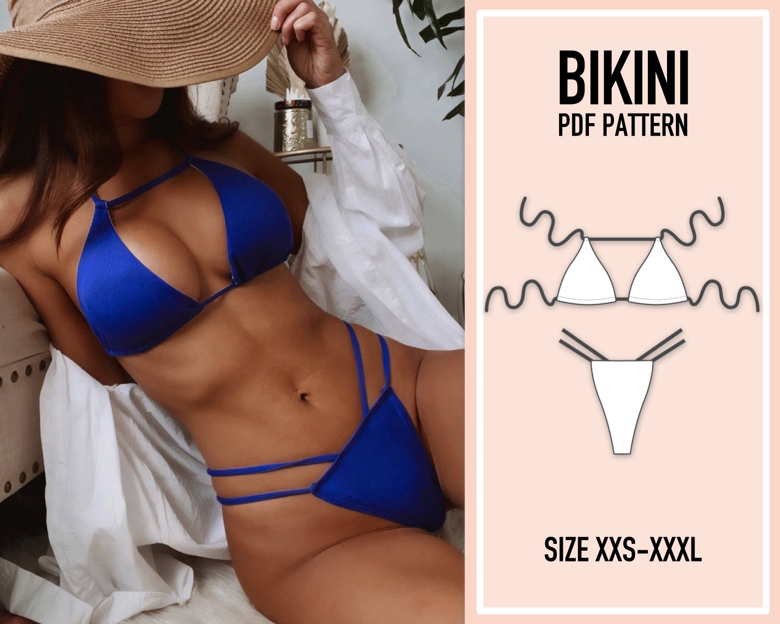Bikini Pattern PDF. Sewing Pattern. Swimsuit Pattern PDF. Etsy Australia