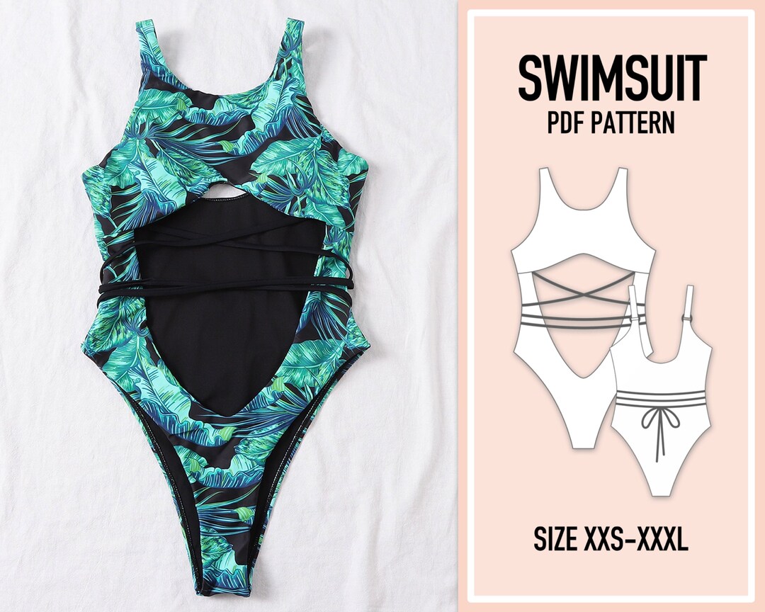 Swimsuit Pattern PDF. Sewing Pattern. Bikini Pattern PDF. - Etsy Canada