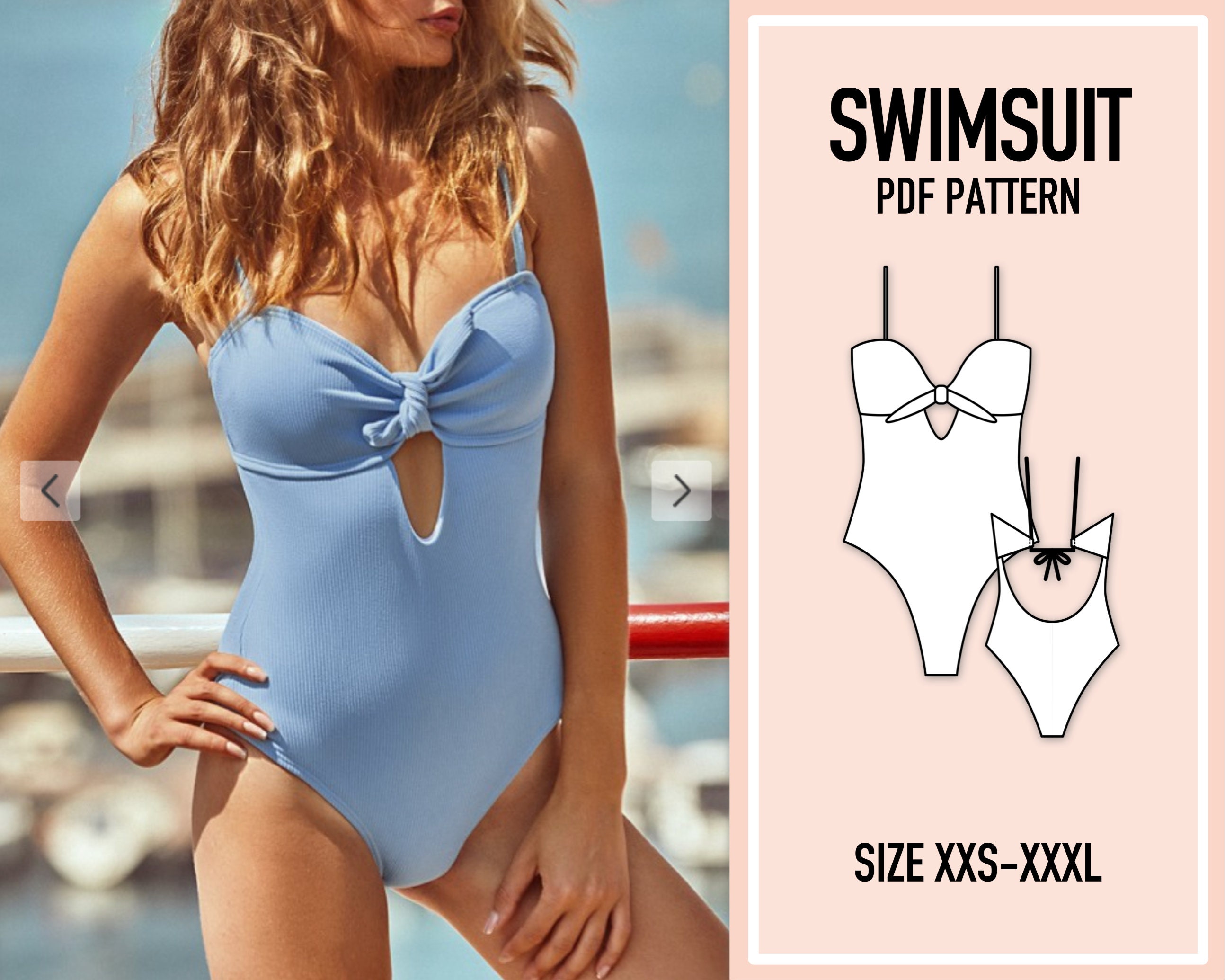 Bikini Pattern PDF. Sewing Pattern. Swimsuit Pattern PDF. Etsy Australia