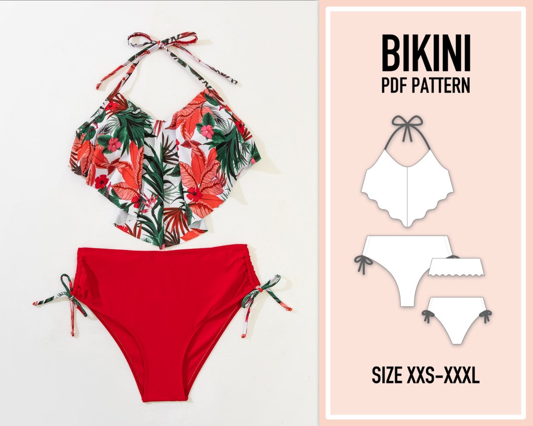 Bikini Pattern PDF. Sewing Pattern. Swimsuit Pattern PDF. Patterns for ...