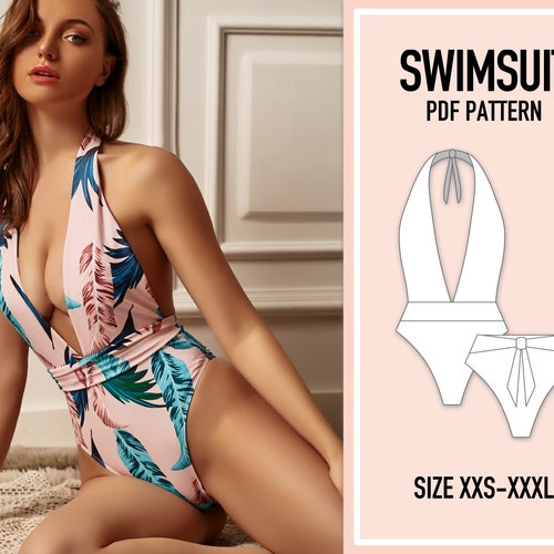 Swimsuit Pattern PDF. Sewing Pattern. Bikini Pattern PDF. Etsy Australia