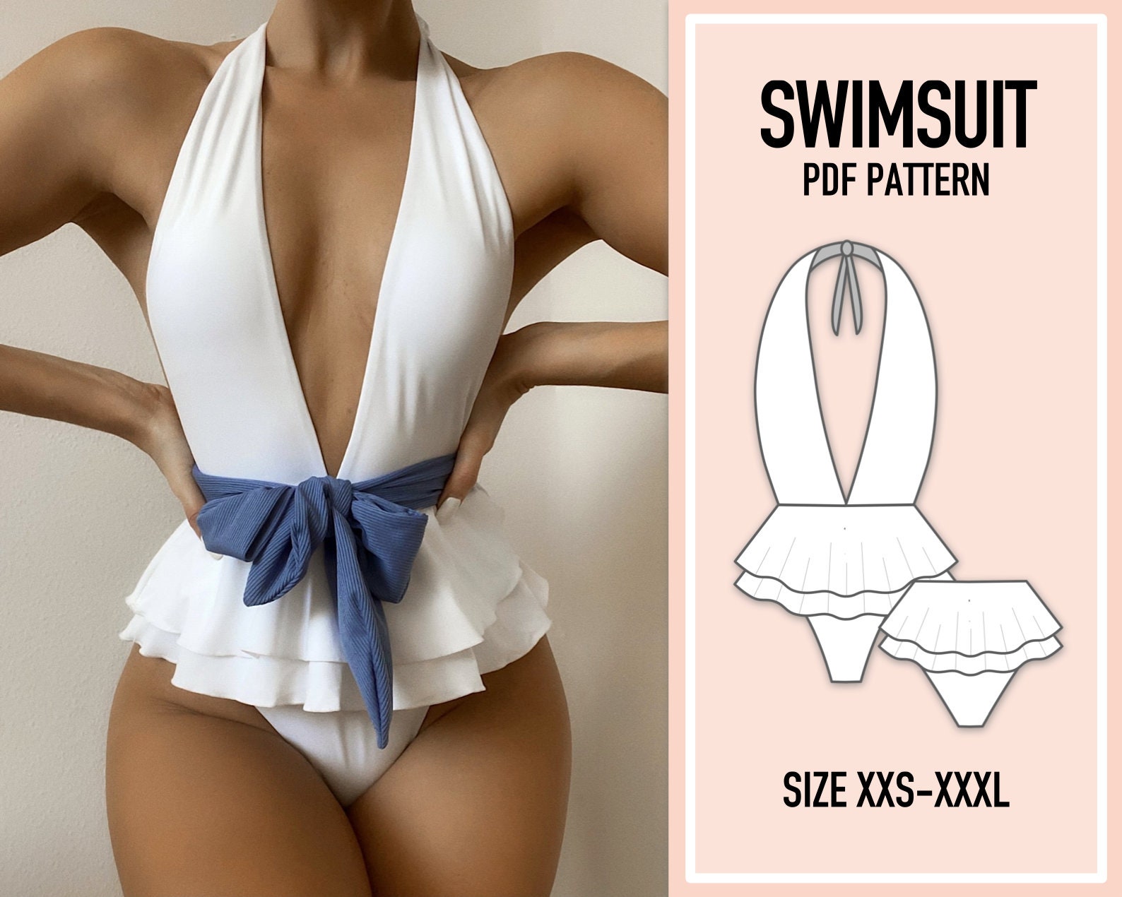 Bikini Pattern PDF. Sewing Pattern. Swimsuit Pattern PDF. Etsy
