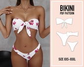 Bikini pattern PDF. Sewing pattern. Swimsuit pattern PDF. Patterns for women. Swimsuit sewing pattern. Swimwear pattern. Women swimsuit.