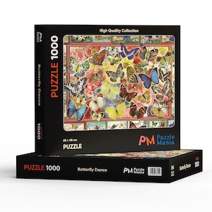 Butterfly Jigsaw Puzzle 1000 Pieces fo Adult, Butterfly Dance Puzzle for Adults, Christmas Gift for Mother, 1000 Piece Puzzle Gift