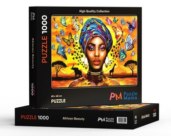 Jigsaw Puzzle 1000 Pieces, African Woman Puzzle, African Beauty Puzzle for Adults, Christmas Gift for Mother, 1000 Piece Puzzle