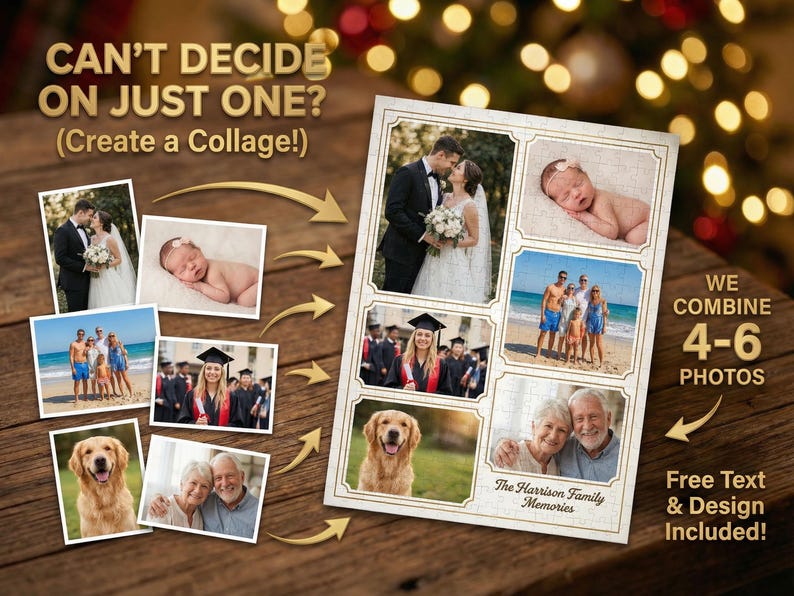 Personalized Puzzle Anniversary Gift - Custom Jigsaw Puzzle from Photo - Picture Puzzle for Couples - Gift for Husband - Gift for Wife image 4
