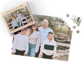 Personalized Photo Puzzle 1000 Pieces Custom Puzzle, Create Your Own Photo Puzzle, Christmas Gift for Family