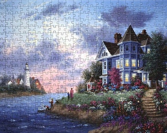 1000 Pieces Puzzle, Jigsaw, Adult Puzzle, Mysterious Haunted House Puzzle, Halloween Puzzle, Christmas Gift for Mom