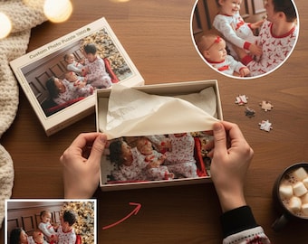 Personalized Puzzle Anniversary Gift - Custom Jigsaw Puzzle from Photo - Picture Puzzle for Couples - Gift for Husband - Gift for Wife