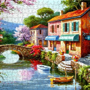 Charming Village Market legpuzzel van 1000 stukjes voor volwassenen