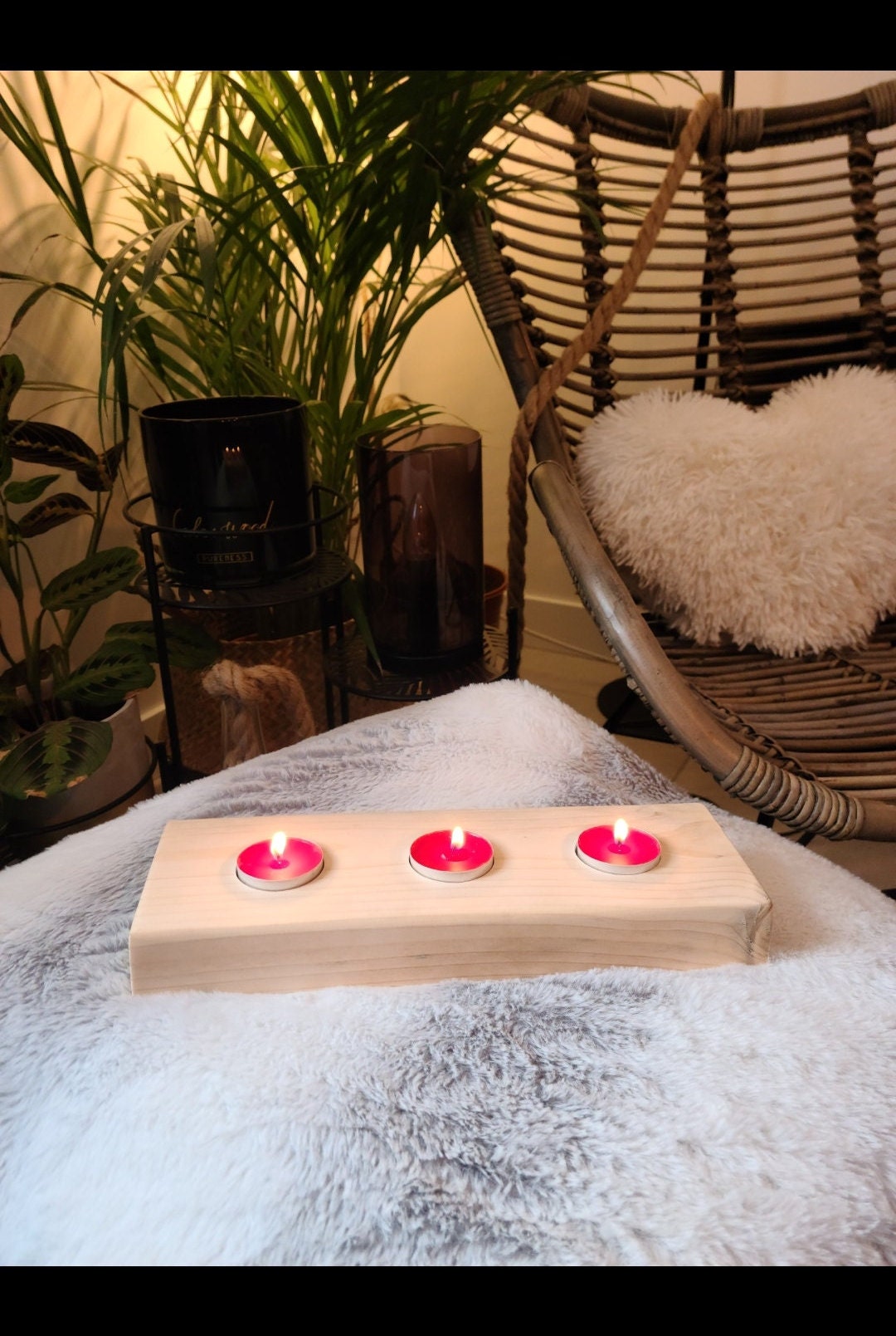 Assiettes De Bougeoirs Rond, Plateau Pour Bougies En Bois, Support Bois