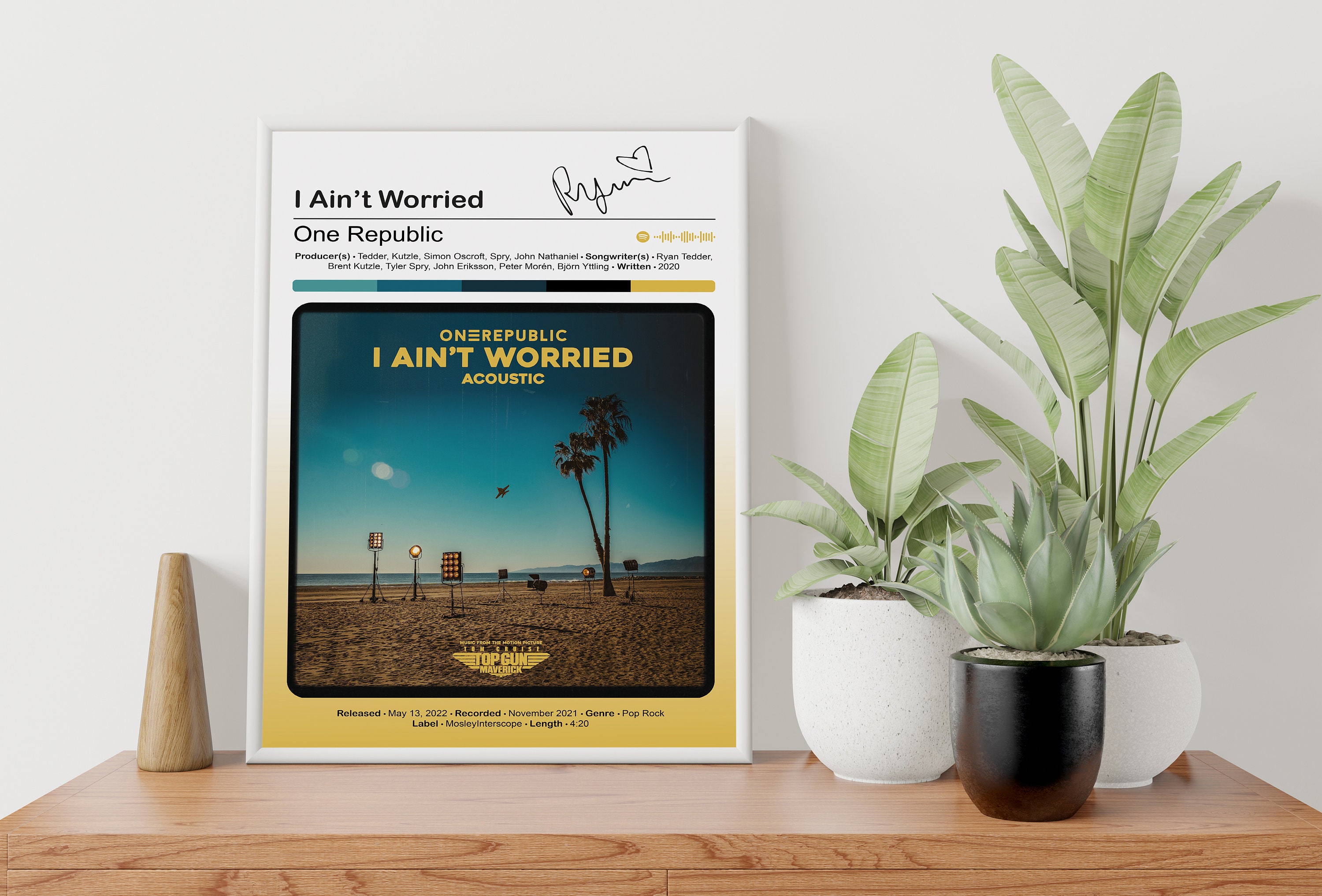 Discover One Republic - I Ain't Worried Poster by Triposter, Pop Rock Music Wall Decor