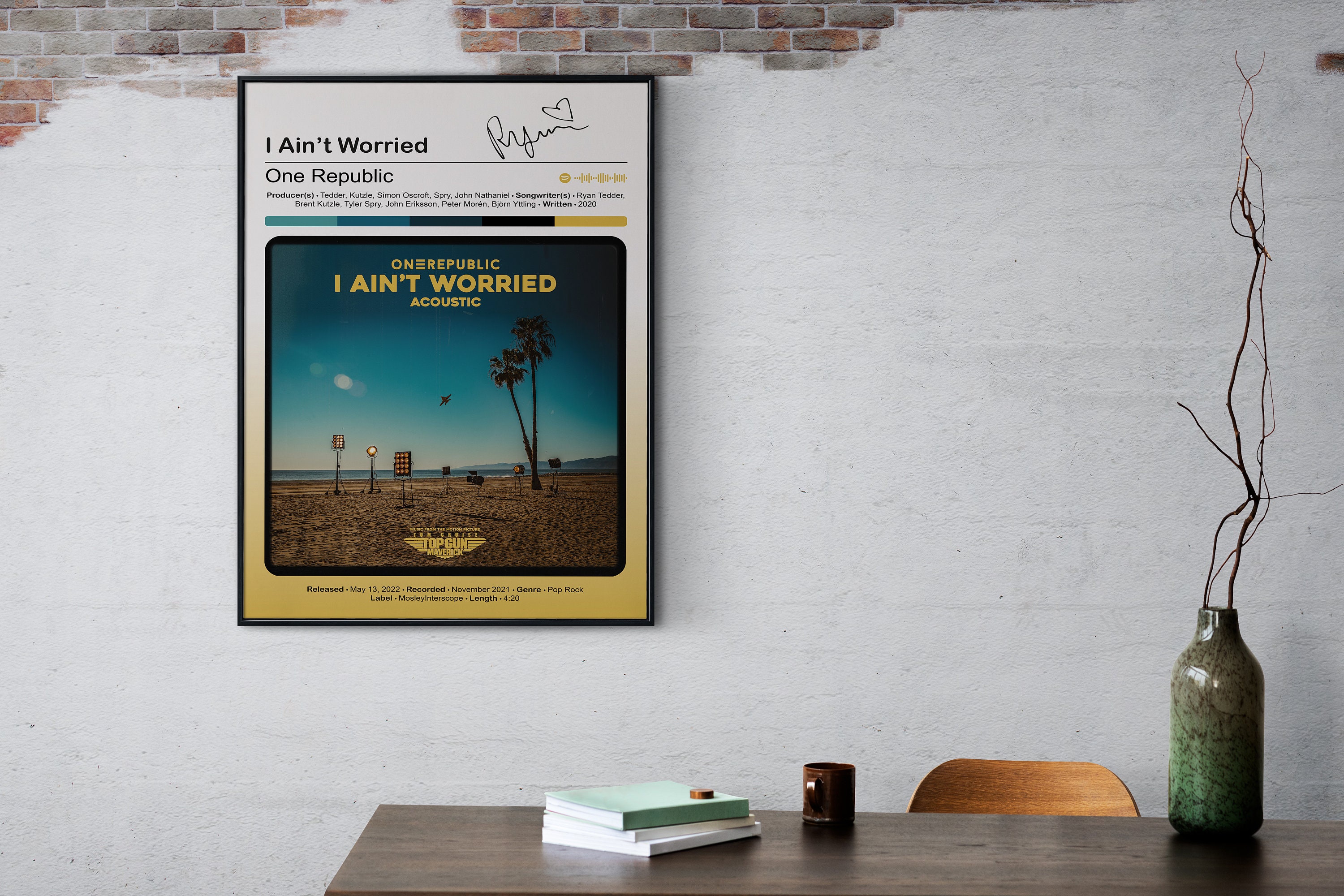 Discover One Republic - I Ain't Worried Poster by Triposter, Pop Rock Music Wall Decor