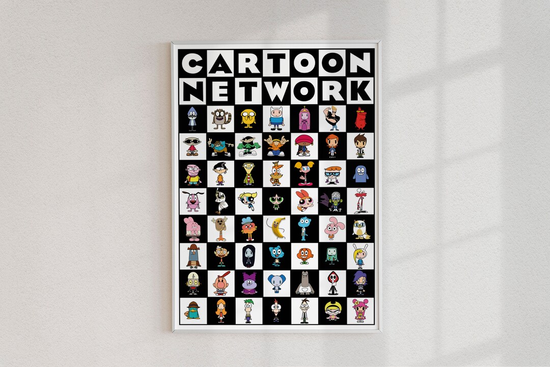 Cartoon Network Poster Cartoon Network All Characters Etsy