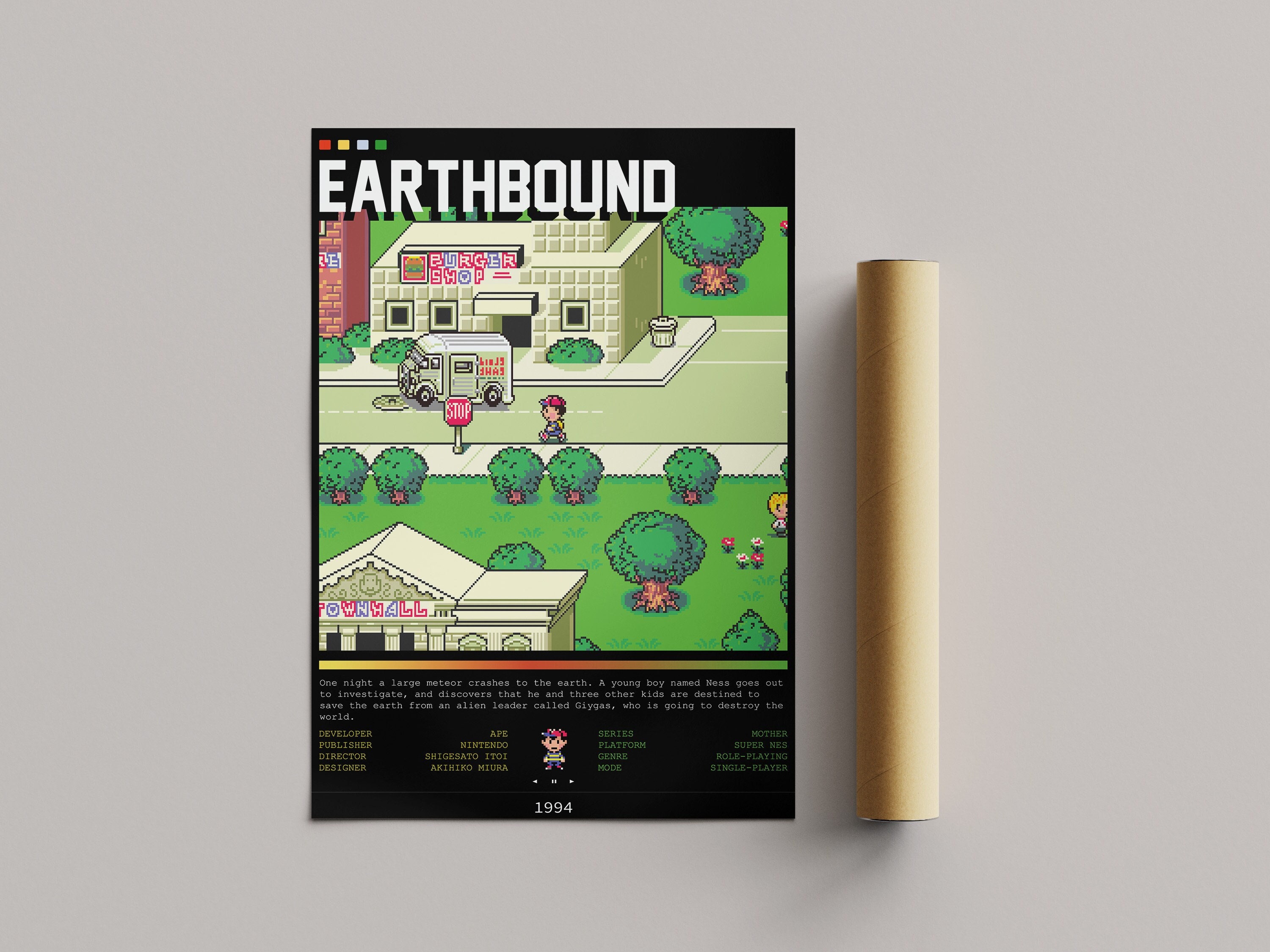 Earthbound Video Game Poster Arcade Game Poster Game Rooms Etsy