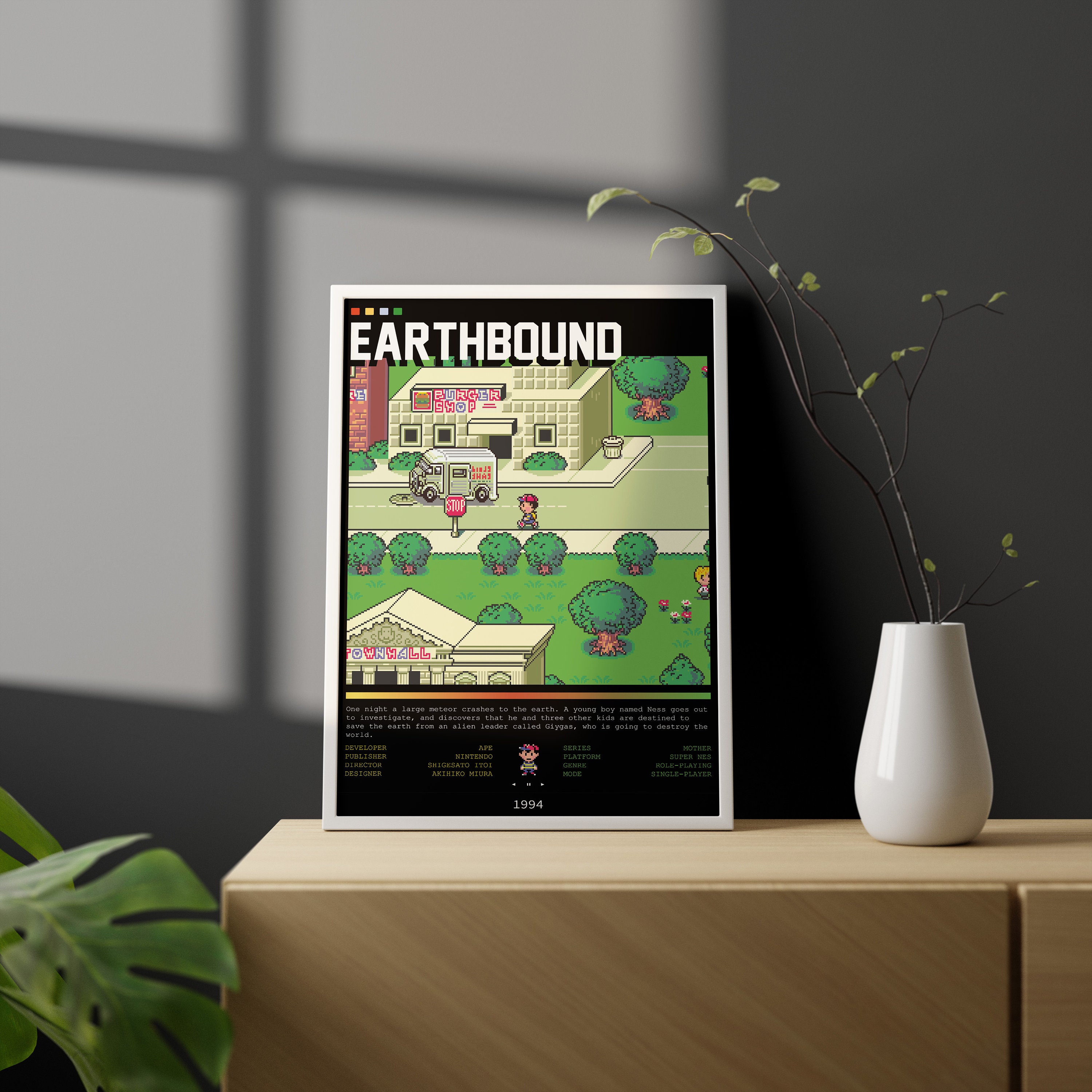 Earthbound Video Game Poster Arcade Game Poster Game Rooms Etsy