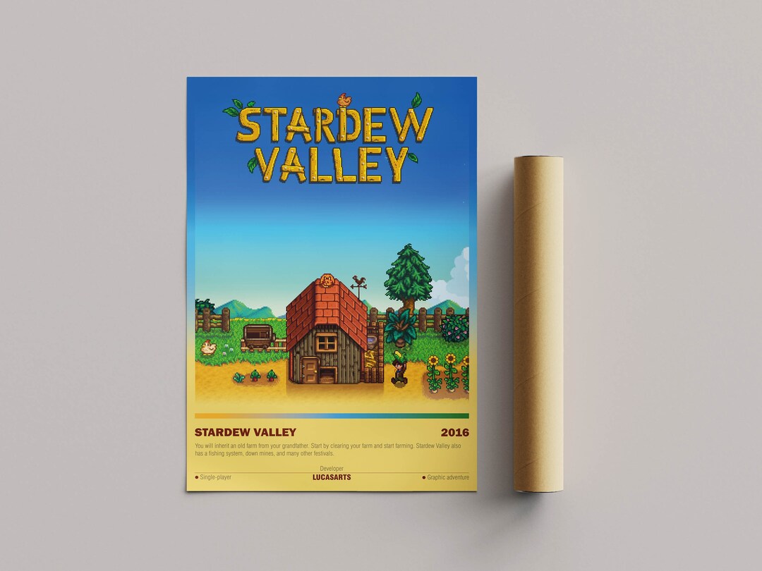 Stardew Valley Poster Video Game Poster Game Poster Etsy