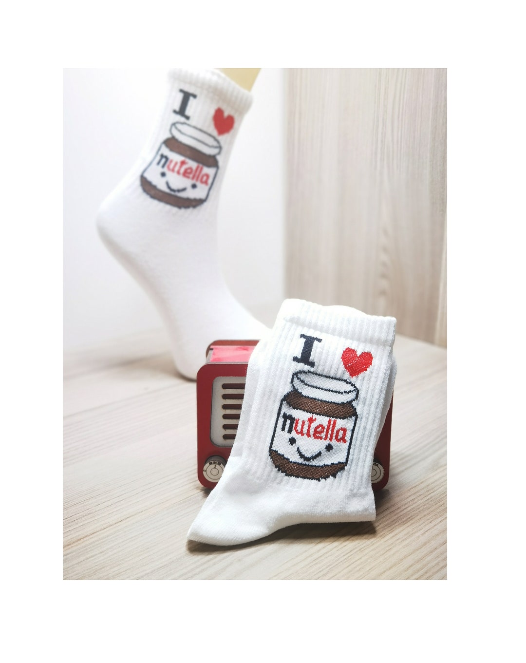 Nutella Socken, Happy Sock, Lustige Socken, Lustiges Geschenk, Coole