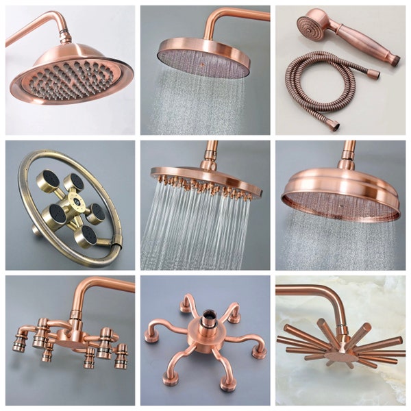 Copper Bathroom Shower Etsy UK