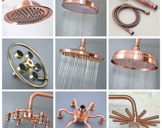Various Copper Shower Heads Etsy
