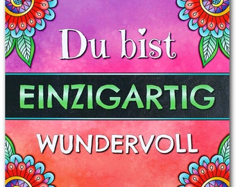 Malbuch Selbstliebe und Achtsamkeit für Erwachsene + BONUS