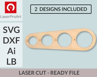 Spaghetti Measurement - DIY SVG Laser Cutting Files - DXF - Lightburn