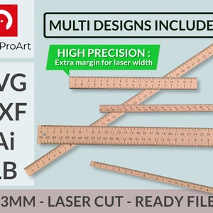 CM rules - DIY Laser cut files Dxf - Svg - Lightburn