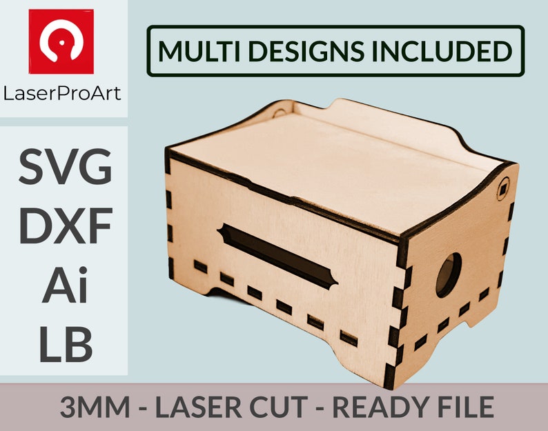 Music Box DIY SVG Laser Cutter Files DXF Lightburn Case for Music Box