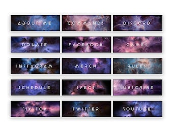 15 Twitch panels: Abstract Nebula