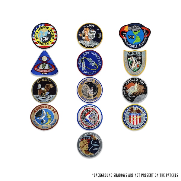 13 Space Patches: Apollo missions | SVG | PNG | PDF