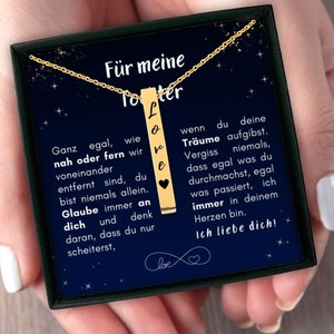 Collier pour votre fille, cadeau personnel pour fille, cadeau fille 18 ans, cadeau personnalisé de maman, cadeau année à l'étranger