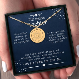 Le cadeau parfait pour votre fille - Collier personnel avec carte, cadeau fille, cadeau de remise des diplômes fille, fille de 18 ans,