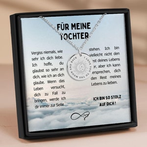 Questa collana e questo biglietto personali sono il regalo perfetto per tua figlia!, regalo figlia, regalo di laurea figlia, collana