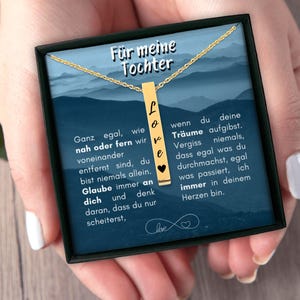 Superbe collier pour votre fille, cadeau personnel pour fille, cadeau pour fille de 18 ans, cadeau personnalisé de maman, carte pour fille