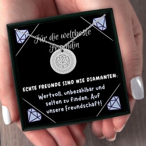 Ketting voor je beste vriend met kaart en geschenkdoos, ketting, verjaardagscadeau BFF, gepersonaliseerd cadeau, 18e cadeaubon