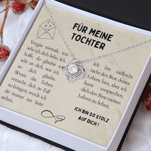 Kette mit Spruch in Geschenkbox verpackt für deine Tochter/ Geschenkidee für Tochter/Karte für Tochter/ Halskette für Tochter/Geburtstag
