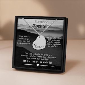 Personalisierte Kette Tochter, Geschenk für Tochter, Geschenk Tochter 18,personalisiertes Geschenk von Mama, Geschenk Auslandsjahr,Tochter