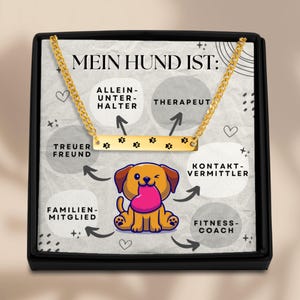 Unieke ketting met hanger, hondenpoten, aandenken huisdier, gepersonaliseerde ketting, inclusief geschenkdoos, kaart, gepersonaliseerde gravering