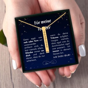 Collana per tua figlia, regalo personale per la figlia, regalo per la figlia di 18 anni, regalo personalizzato dalla mamma, regalo per l'anno sabbatico