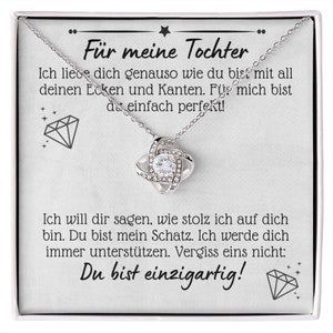 Ketting voor dochter met kaart, cadeau dochter van moeder, verjaardagscadeau dochter, gepersonaliseerde geschenkdochter, met cadeaubon