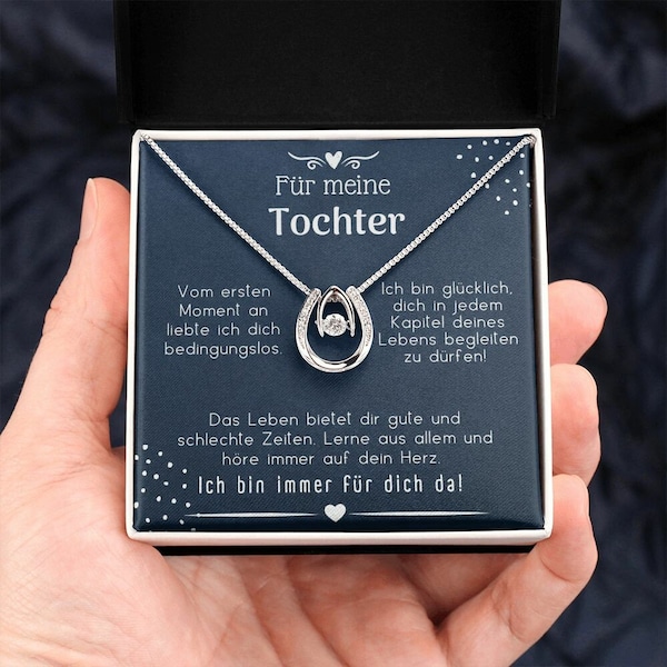 Glückskette Tochter,Persönliches Geschenk für Tochter, Geschenk Tochter 18,personalisiertes Geschenk von Mama, Geschenk Auslandsjahr,Tochter