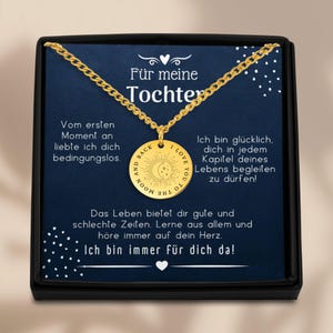 Glückskette Tochter, Persönliches Geschenk für Tochter, Geschenk Tochter 18,personalisiertes Geschenk, Geschenk Auslandsjahr, Cubin Chain