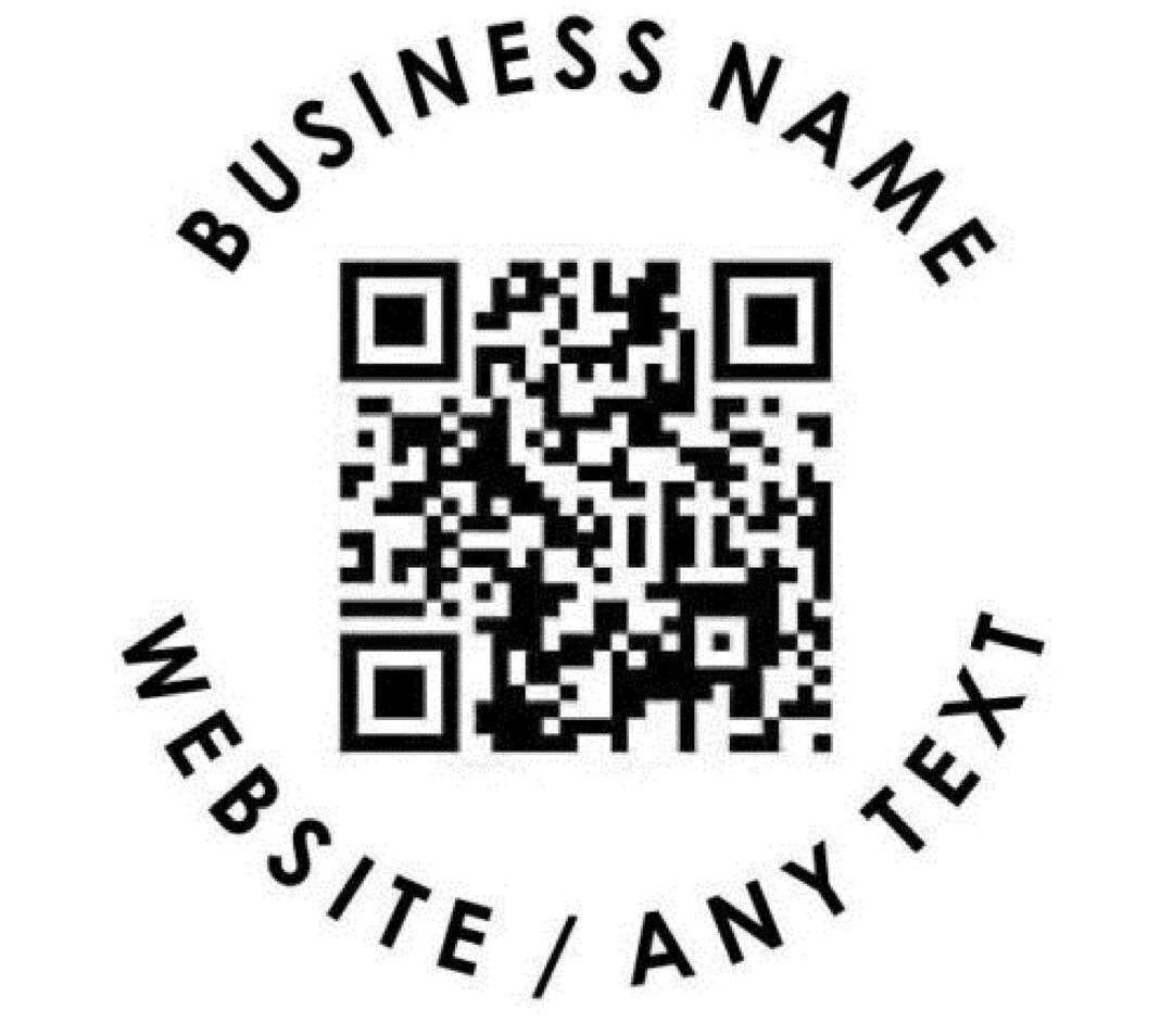 Custom QR Code Stampqr Code Stamp Personalized Round Etsy