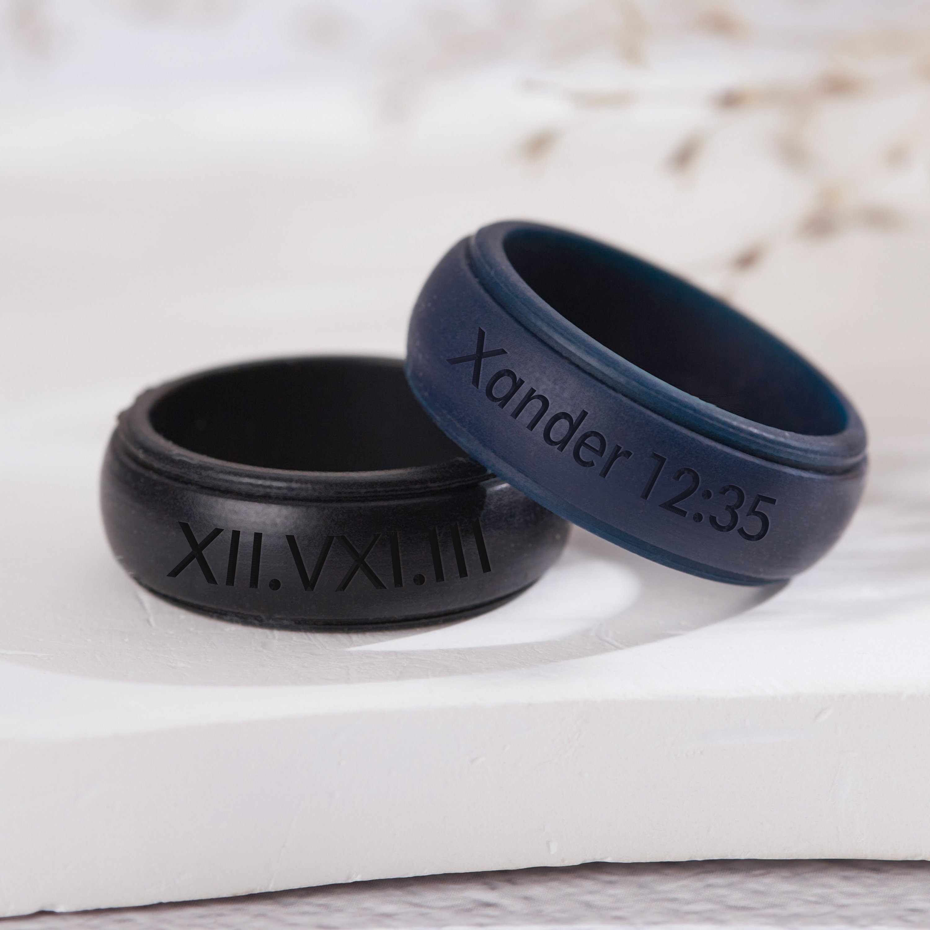 Personalized Silicone Ring for Men With Custom Silicone Ring Etsy