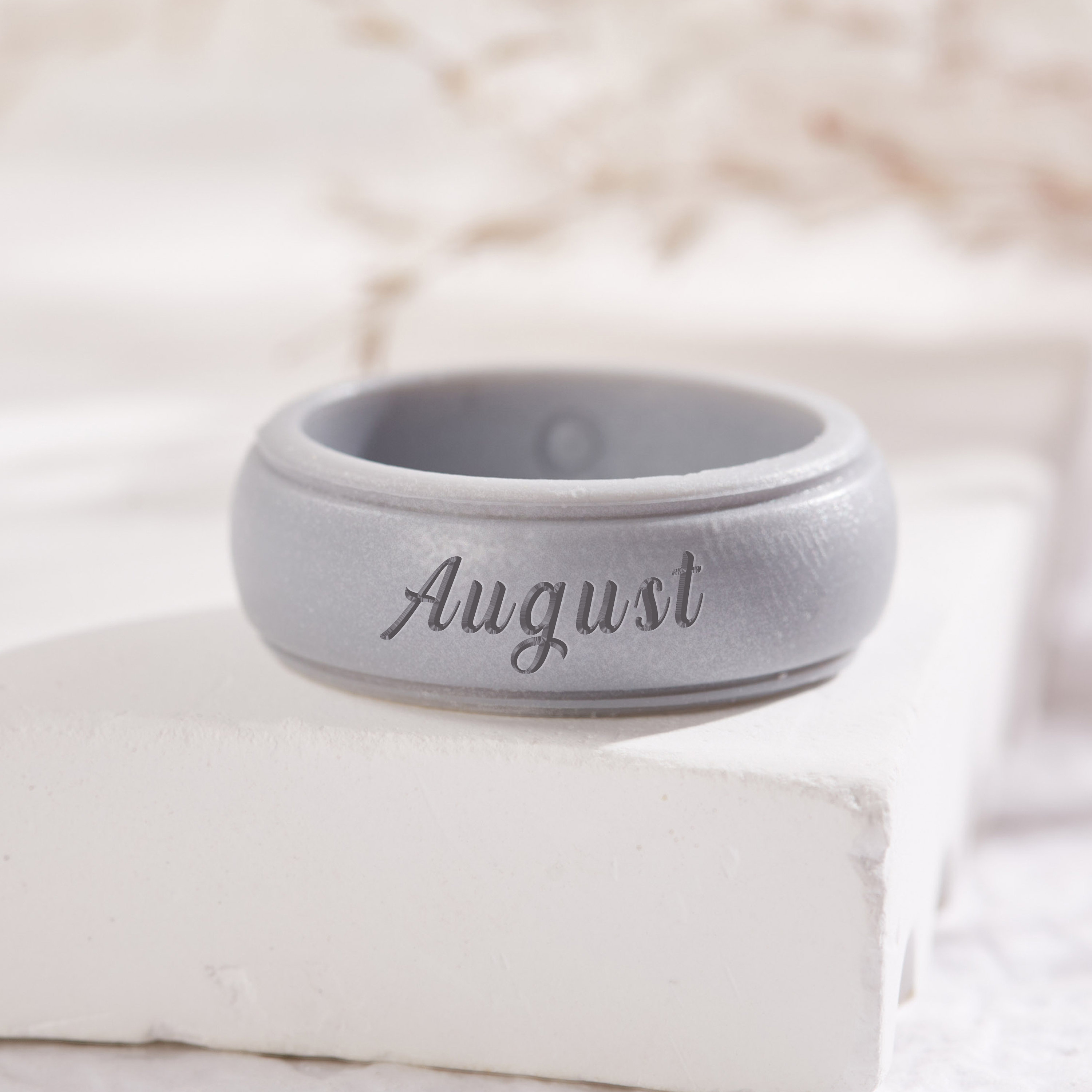 Personalized Silicone Ring for Men With Custom Silicone Ring Etsy
