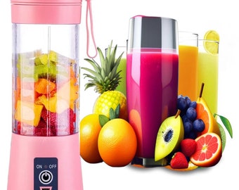 Portable and rechargeable juicer and smoothie maker