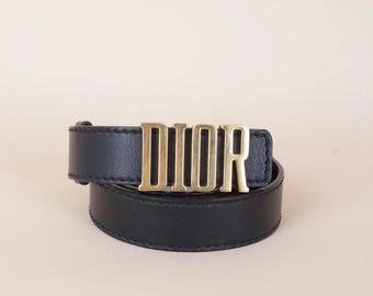 Cinturón/correa/pieza metálica con logo D-Fence negro de Christian Dior