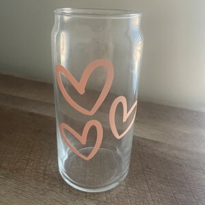 Heart Coffee Cup, Iced Coffee Glass, Beer Can Glass, Coffee Cup