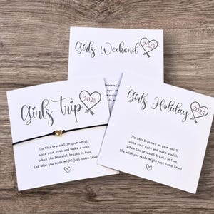 Girls Trip Gift 2025; Girls Trip; Girls Weekend; Wish Bracelet; Girls Getaway, Girls Weekend Gift - friendship bracelet - Keepsake- Gt77