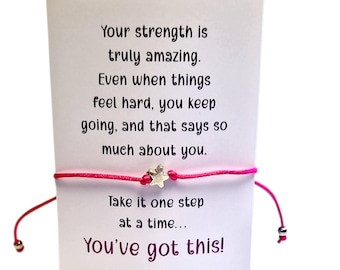 You are amazing, Your strength is truly amazing  Wish Bracelet: You've Got This - Thinking of You Gift